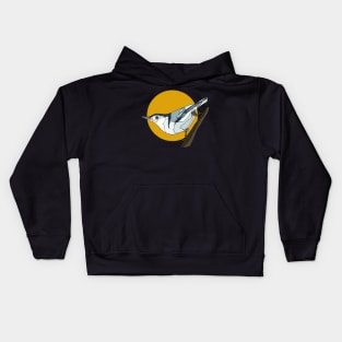 White Breasted Nuthatch Kids Hoodie